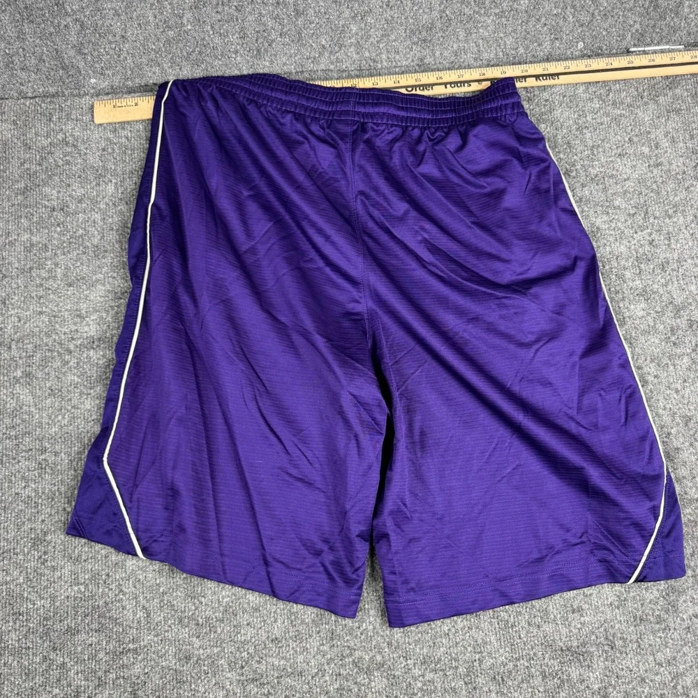 Nike Shorts Mens Size L Purple Athletic Basketball Elastic Waist Pockets Swoosh